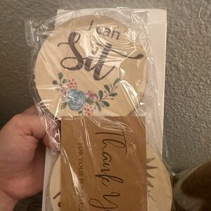 Baby milestone wooden cards